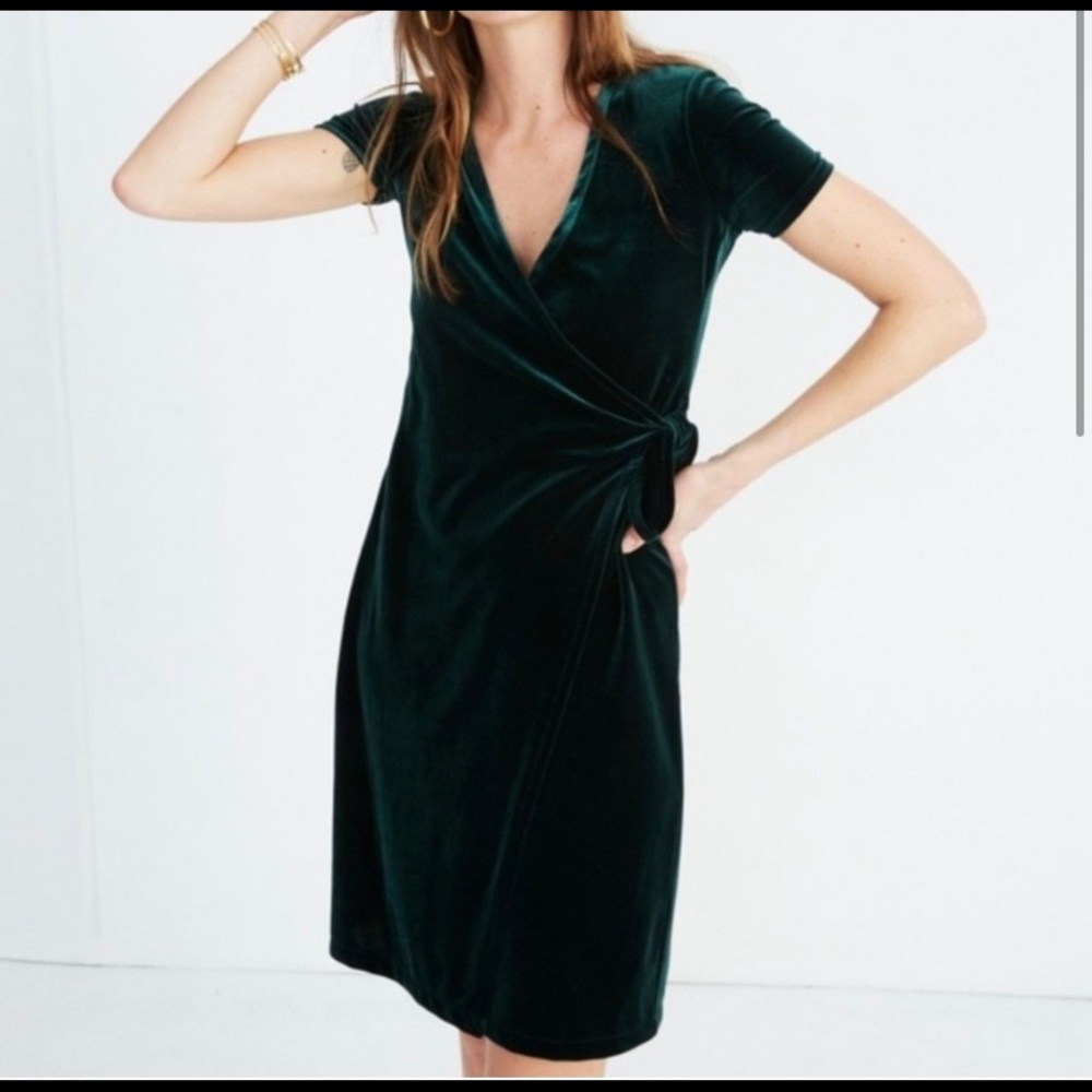 Madewell Velvet Side-Tie Dress